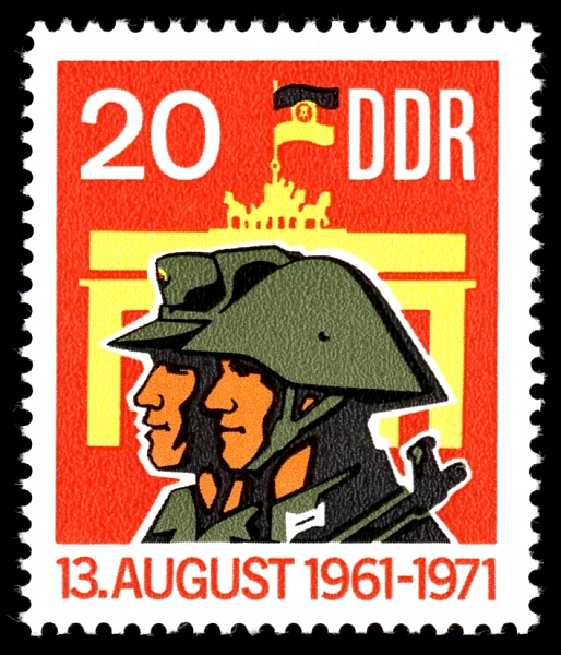 DDR-Sondermarke zum 10. Jahrestag des Mauerbaus